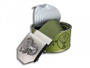 DarKing - Textilný opasok Poľovníci khaki + darčekové balenie